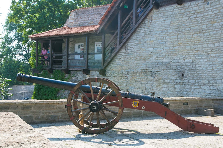 A cannon outside the Kiek in de Kök Fortification Museum in Tallinn. 