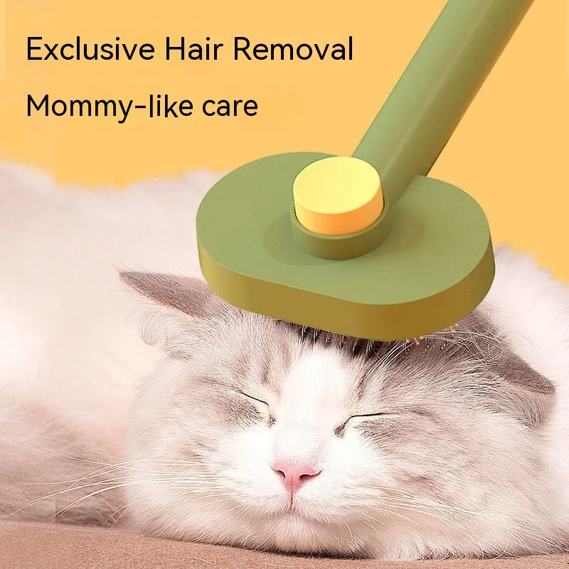 Brosse Flottante Anti-Poils de Chat Brosse pour Animaux de Compagnie Auto-nettoyante Réduit la Perte de Poils Facile à Utiliser Soin du Pelage