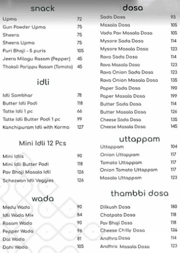 Thambii menu 