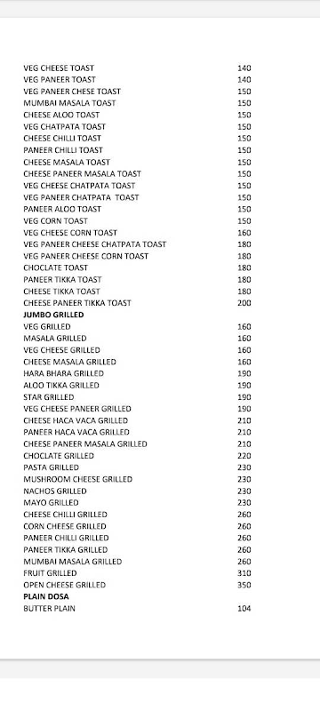 Confuse Dosa menu 