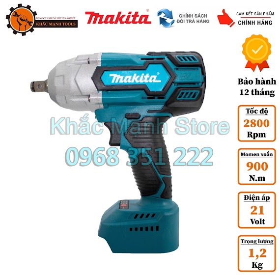 Thân Máy Siết Bulong Makita Lực Siết 980N.m, Động Cơ Không Chổi Than, Cam Kết Hàng Như Hình