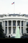 A view from outside the White House.