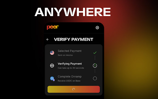 Peer: Fiat to Crypto Funding Wallet screenshot 4
