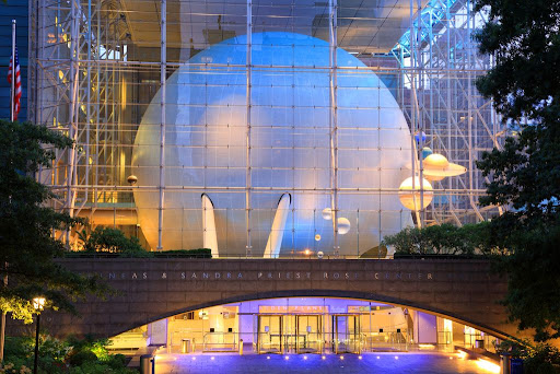 The Rose Center for Earth and Space, also known as the Hayden Planetarium, is connected to the American Museum of Natural History.