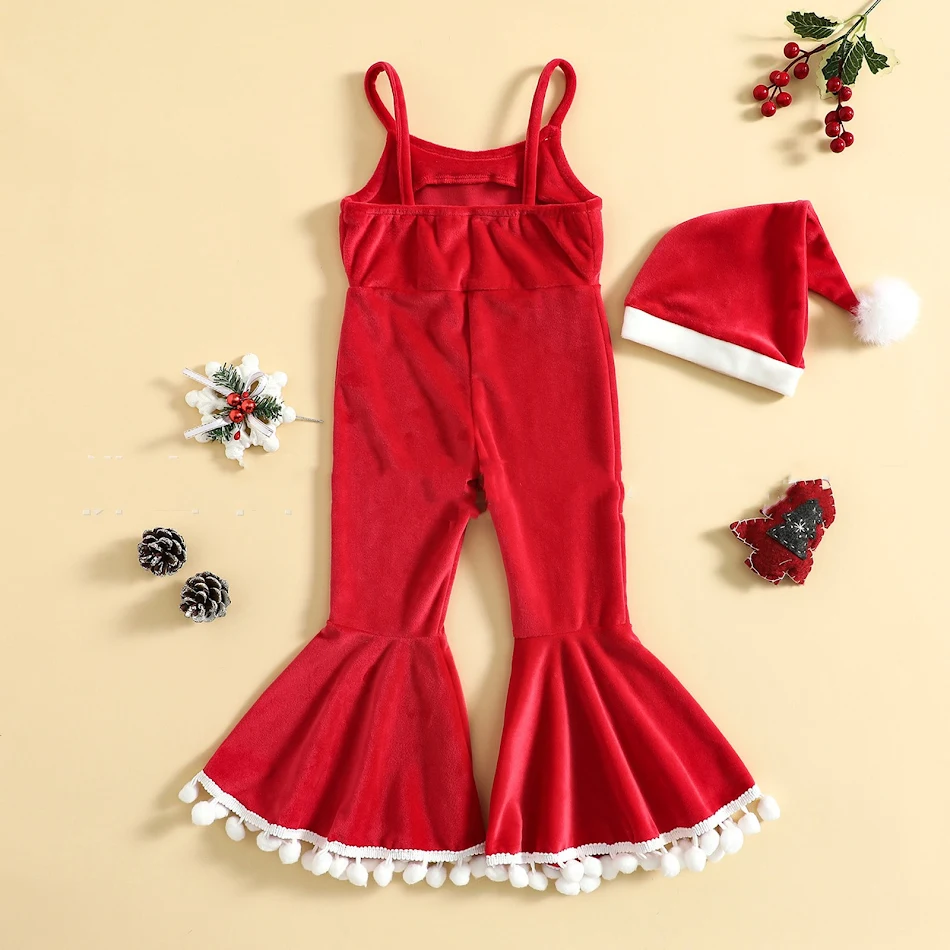 Noel Bebek Kız Giyim Tulum veya İki Parçalı Set Sevimli Jumpsuit Dış Giyim Noel Kutlamaları için Mükemmel Konfor ve Şıklık