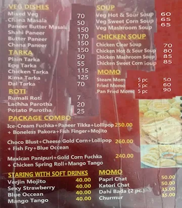 Awadhi Biriyani menu 