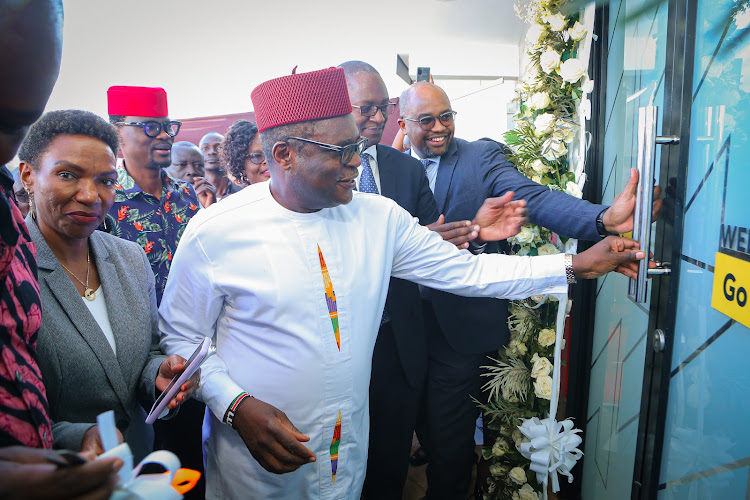 Bungoma Governor Kenneth Lusaka during the official launch on Chwele NCBA Bank branch on June 6,2023.