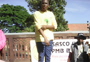 An SRC member addresses students at Unisa's Pietermaritzburg campus on January 7 2019.