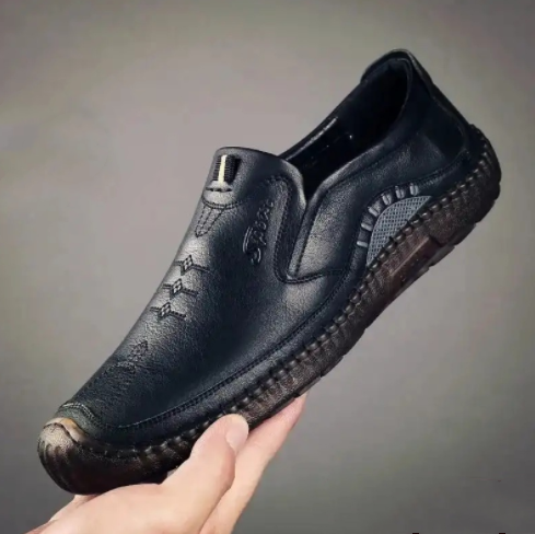 Title 2, Mens Pure Leather Soft Sole Slip-On Pure Handm...