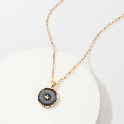 Title 4, Moon Star Heart Enamel Necklace