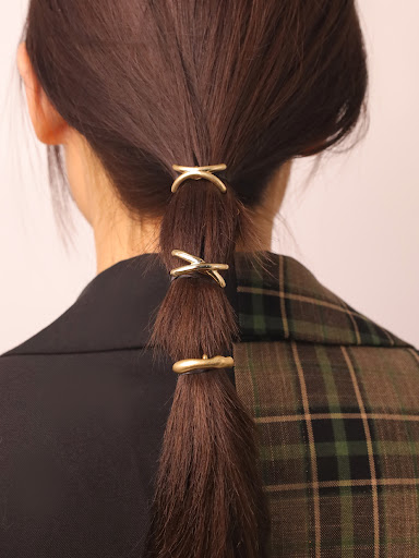 Title 2, Cold Style Metal Hair Clip Exquisite Ponytail D...