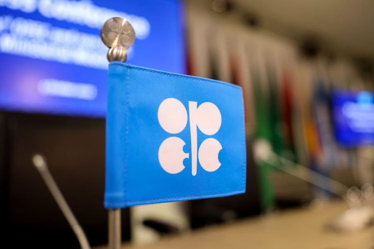 An Opec-branded flag on a delegate desk ahead of the 33rd meeting of the Organization of Petroleum Exporting Countries (Opec) and non-Opec countries in Vienna, Austria, on Wednesday, October 5 2022. Picture: BLOOMBERG/AKOS STILLER