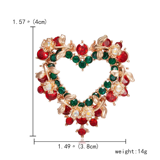Title 5, Girlanden Glocken Schleife Strass Brosche, ein ...