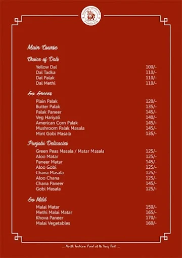 Gokul Veg menu 