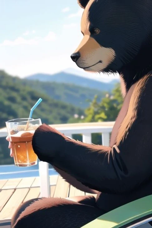 「ブランデーを飲む熊」のメインビジュアル