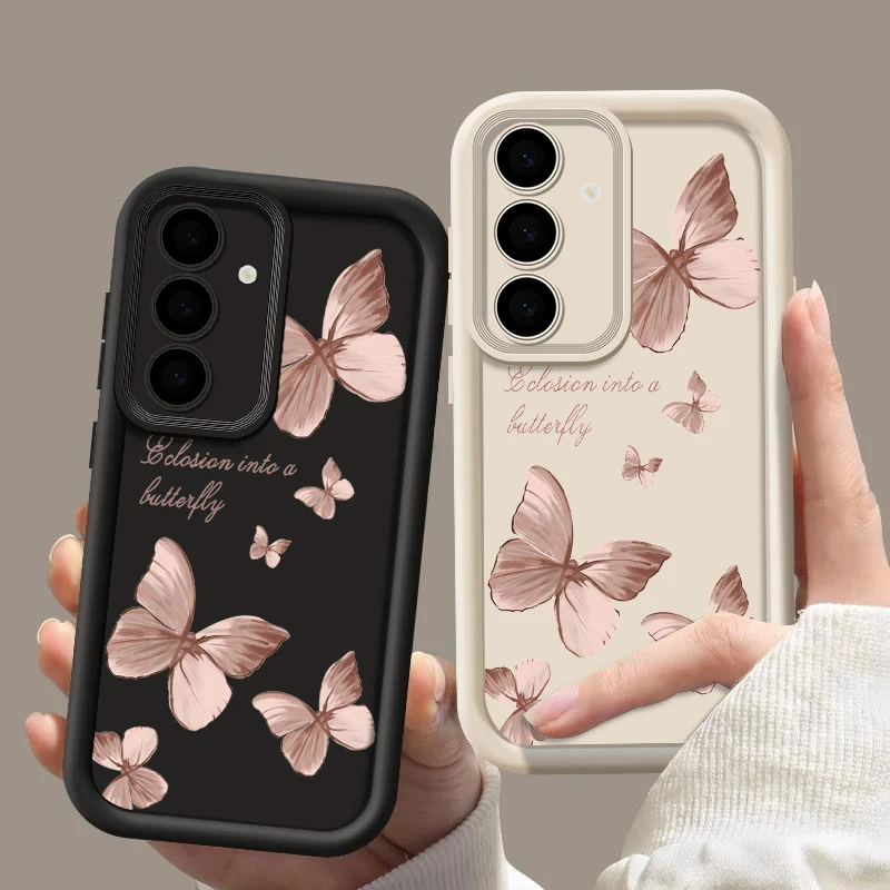 Futrola za telefon sa leptirom, grafitima i merdevinama protiv pada. Elegantna zaštita od padova, umetnički dizajn i pouzdana zaštita.