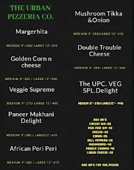 The Urban Pizzeria menu 1