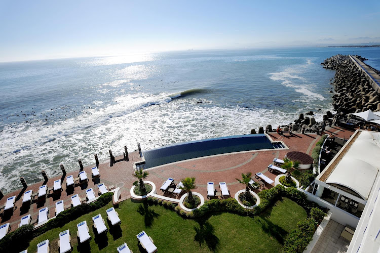 The infinity pool at the Radisson Blu in Cape Town.