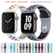 Dây Silicone Mềm Nhiều Màu Thời Trang Cho For Apple Watch Ultla 1/2/3/4/5/Se/6/7 /8 49Mm 45Mm 41Mm 42Mm 44Mm 40Mm 38Mm