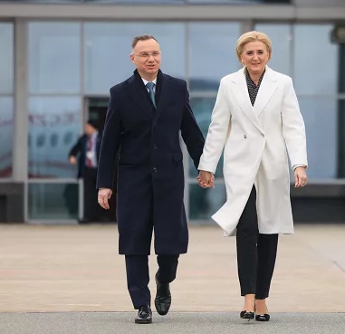 Poland Andrzej Duda and First Lady Agata Kornhauser-Duda