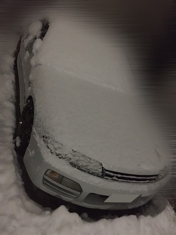 スカイラインの雪が積もった・シルキースノーパール・休活・猫・今週もお疲れ様でしたに関するカスタム事例の投稿画像2枚目