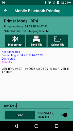 Mobile Bluetooth Printing