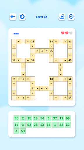 Screenshot Math Crossword — Number puzzle