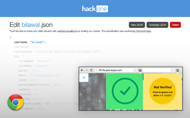 HackOne chrome extension