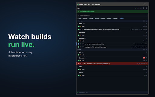 Pipes: watch your CI/CD pipelines screenshot 2