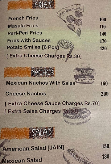 Food On Call menu 