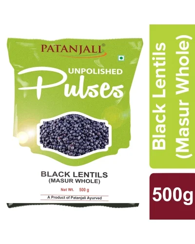 Patanjali Unpolished Black Masur - 500 gm