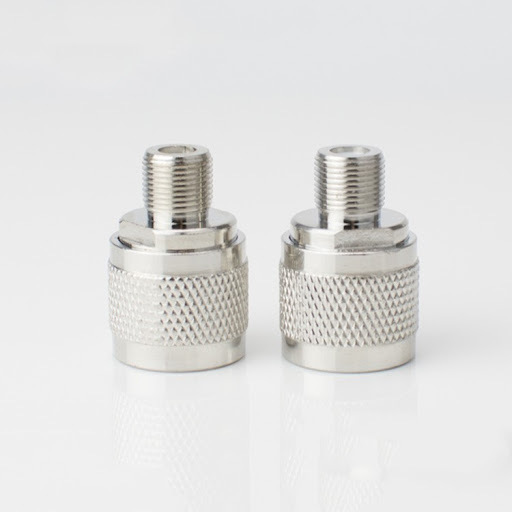 Title 2, N to F RF coaxial connector for secure and high...