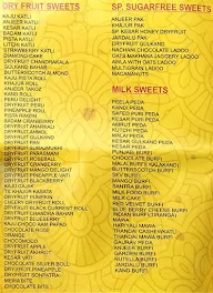 Gaurav Sweets And Namkeen menu 2