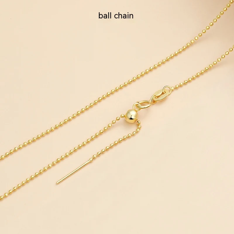 Collier Or 18K Femme Chaîne Argent 925 Plaqué Or Élégant Bijou Cadeau Parfait Accessoire Mode Lumineux Durable.