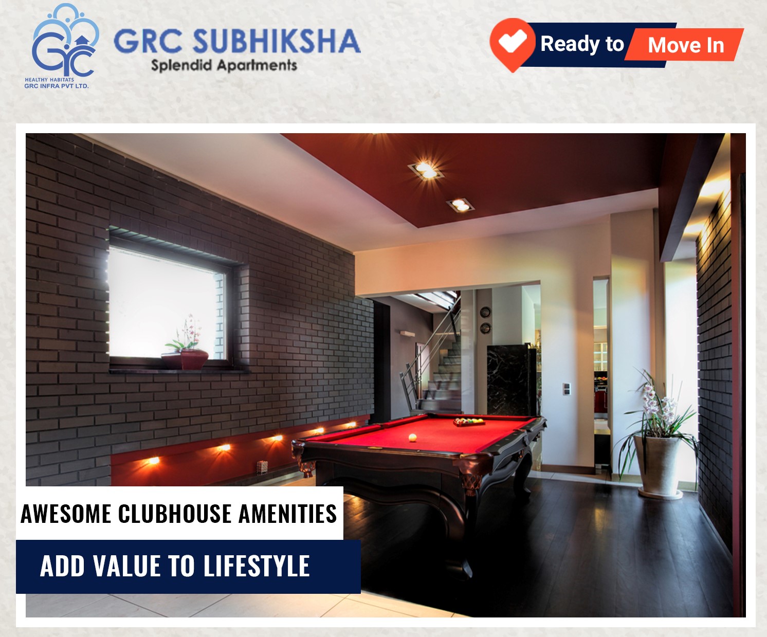 GRC Subhiksha offers Premium Ready to Move Apartments in Sarjapur Road Bangalore. Book 2 & 3 BHK Flats for Sale Sarjapur Road from top builders in Bangalore