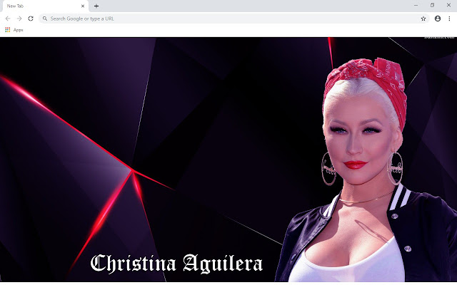 Christina Aguilera New Tab Theme