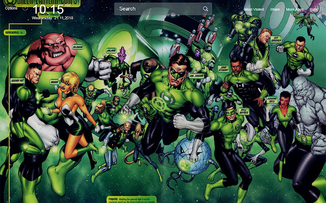 Green Lantern Wallpapers Theme New Tab