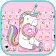 Thème de clavier Pink Unicorn Donut icon