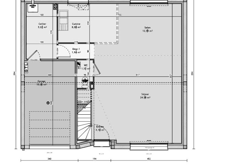  Vente Terrain + Maison - Terrain : 848m² - Maison : 100m² à Mazingarbe (62670) 