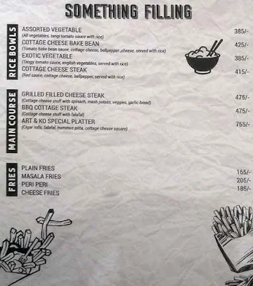 Art & Ko menu 