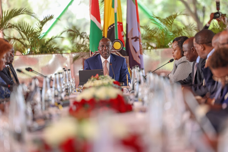 President William Ruto addressing the cabinet during a cabinet meeting at State House, Nairobi on January 15, 2024