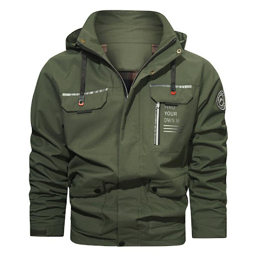 Title 18, Mens Outdoor Casual Shell Jacket Sports Hooded...