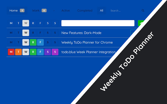 Weekly Planner chrome extension