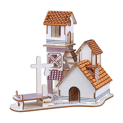 Title 7, Wooden Plywood Model Puzzle Toys 3D constructio...