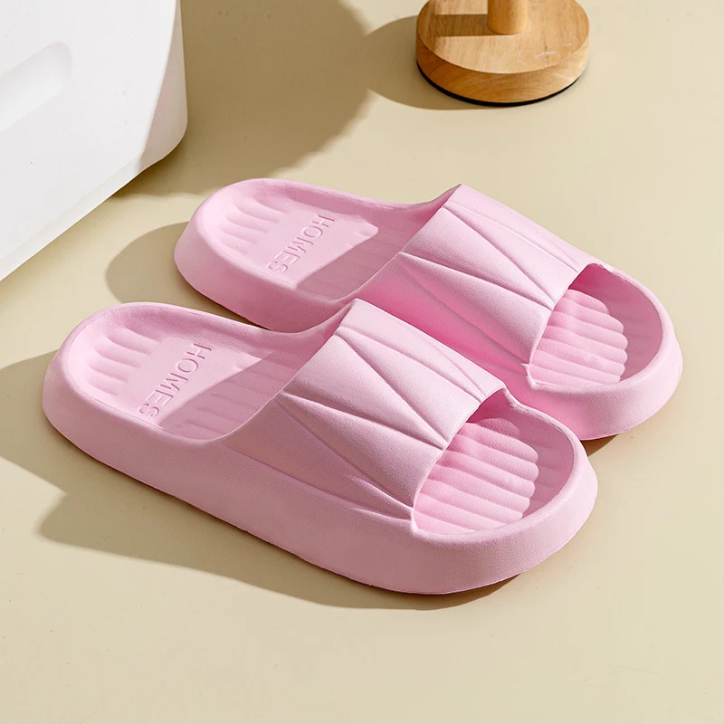 Ciabatte da casa antiscivolo a righe per l'estate, suola spessa, per bagno e pavimento, per donne e uomini.