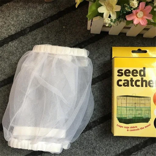 Easy Cleaning Bird Cage Covers Mesh Seed Catcher Guard Bird Cage Net Shell Skirt Dust-proof Airy Mesh Parrot Cage Cover 
