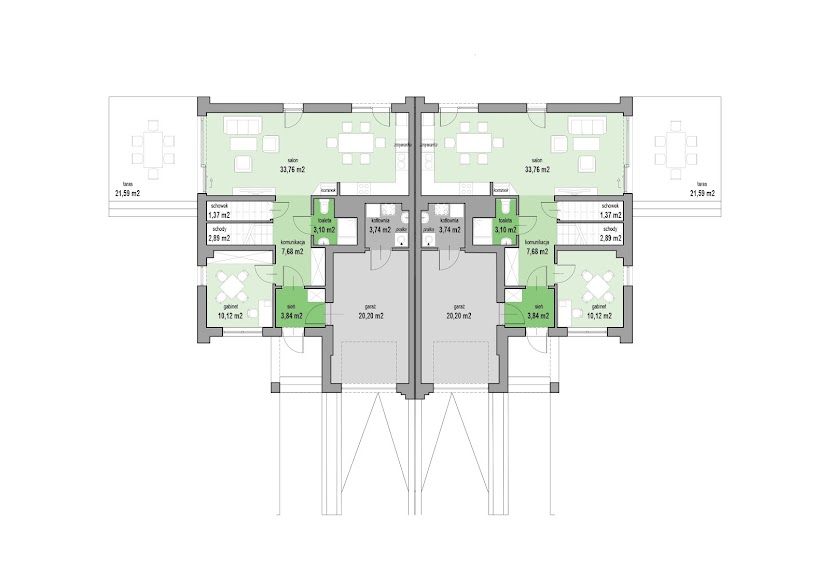 Zdjęcie rzutu Rzut parteru projektu domu