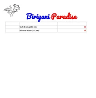 Biriyani Paradise menu 1