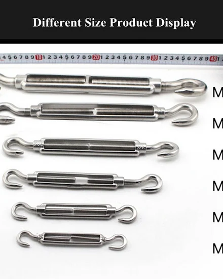 M5~M24 Turnbuckle 304 Stainless Steel Wire Rope Tension D... - 3