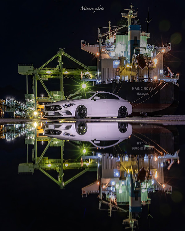 CLSクーペのメルセデス・ベンツ・広島・ベンツ・リフレクション・工場夜景と愛車に関するカスタム事例の投稿画像1枚目